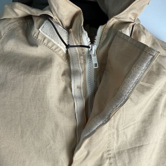 Orvis Vintage 1980s Gore-Tex Hooded Shell Waterproof Jacket Tan Size L Fishing - Picture 9 of 13